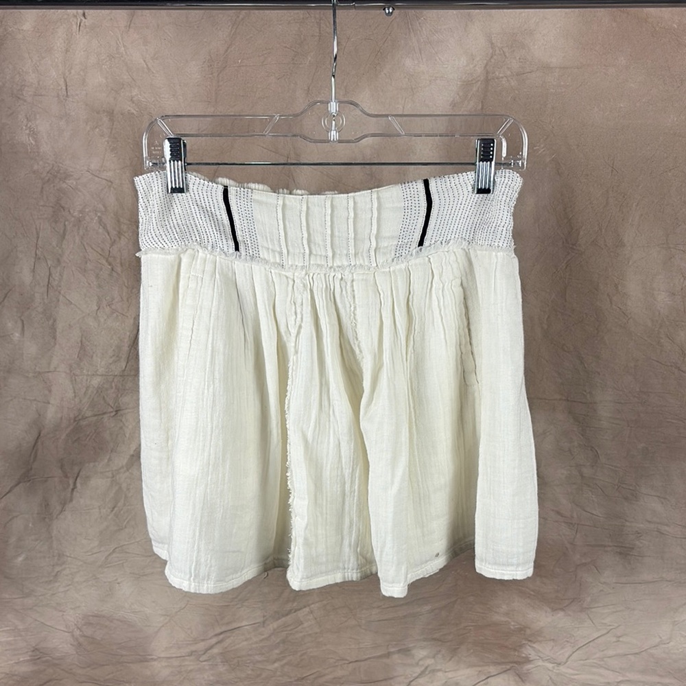White linen skirt